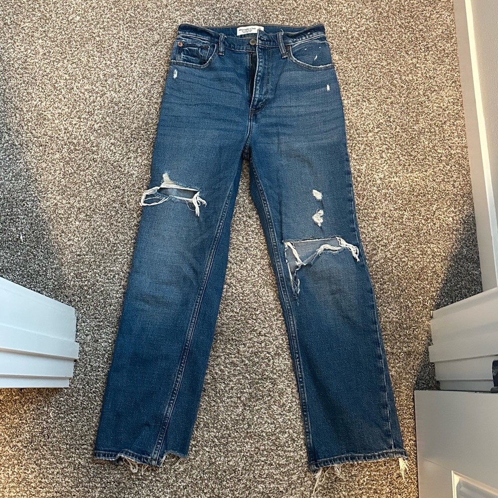 Abercrombie Ankle Straight Ultra High Rise